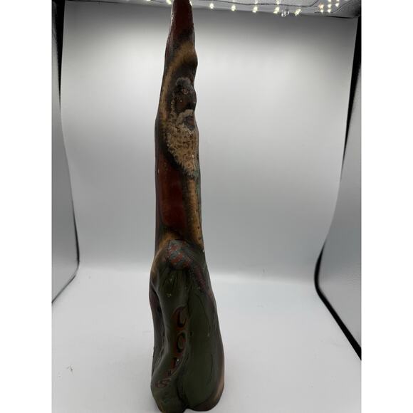 “Hand Carved Folk Art Santa Signed Ellwanger 1990 – Rustic Christmas Decor” - Picture 2 of 12